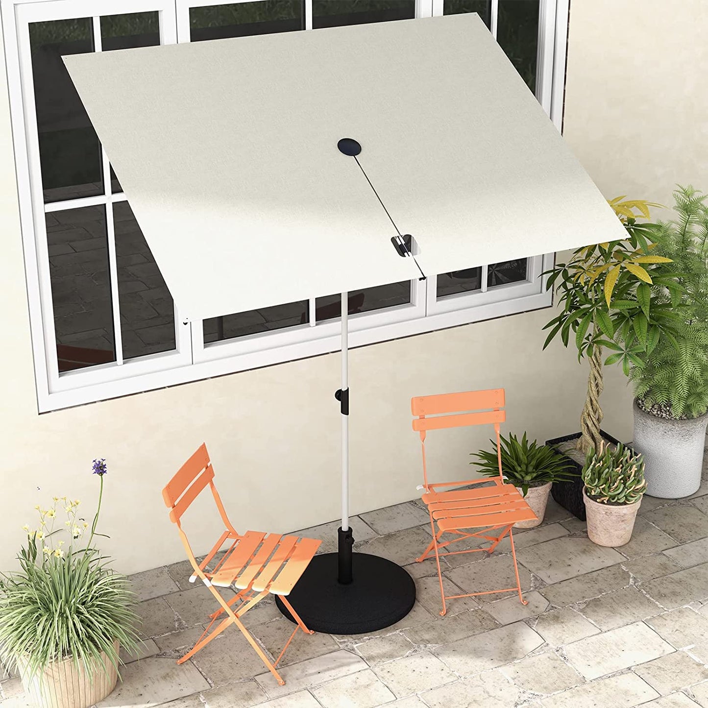 JENA 6x4 FT Rectangular Flat Patio Market Umbrella