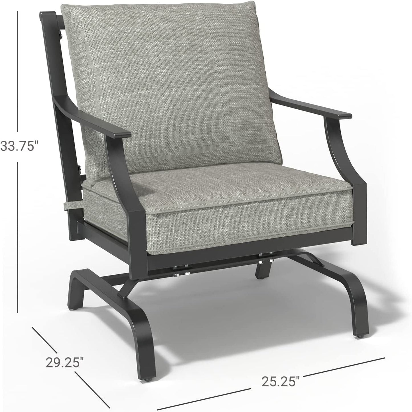GRAND PATIO Outdoor Patio Seating Chair Metal Set of 2