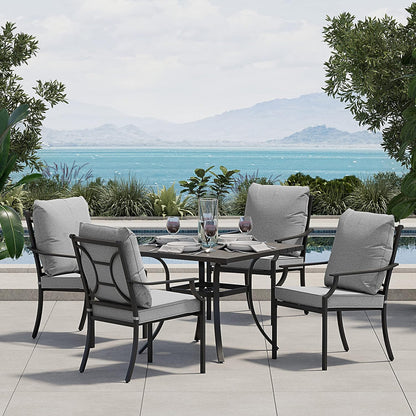 Outdoor Dining Set, Patio Dining Set Metal Patio Garden Set for Backyard,Patio