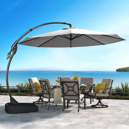 FT Deluxe NAPOLI SUNBRELLA Cantilever Umbrella with Umbrella Cover