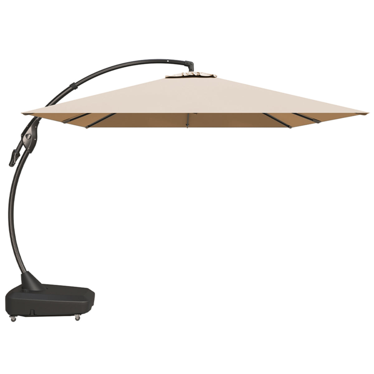 Large Rectangular Patio Umbrella with Base, with Umbrella Cover, Cantilever Umbrellas Easy Tilt