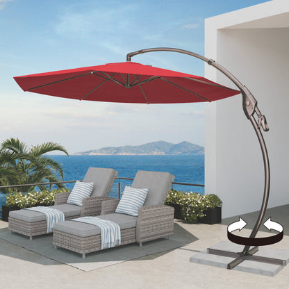 Napoli 11 FT Cantilever Offset Umbrella with 360° Rotation