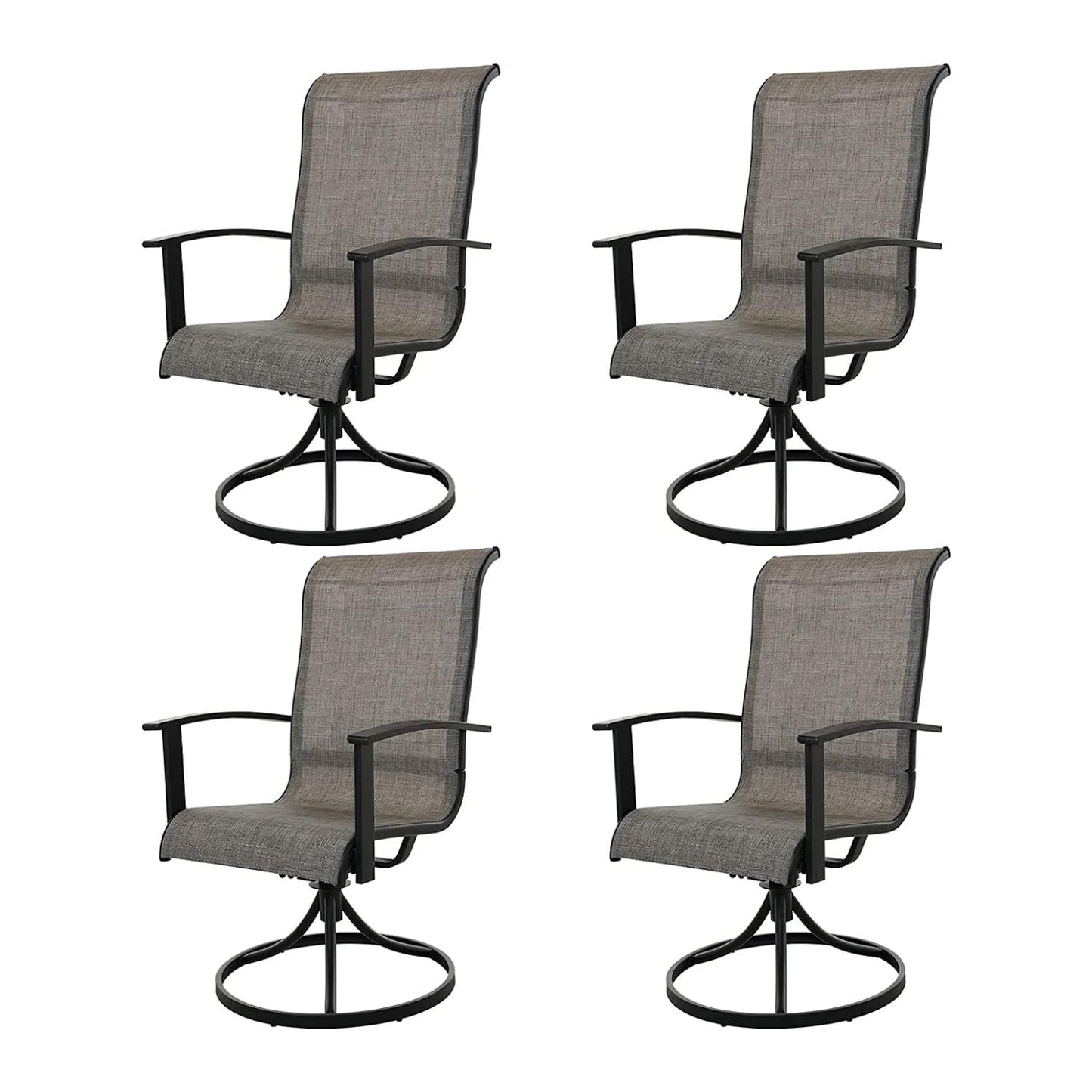 GRAND PATIO Outdoor Swivel Rocking Patio Dining Chairs Set