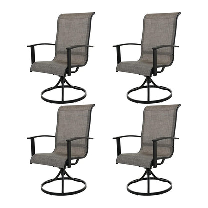 GRAND PATIO Outdoor Swivel Rocking Patio Dining Chairs Set
