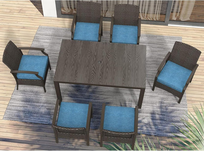 Outdoor Dinning Sets, Traditional Weather-Resistant Wicker Patio Furniture Sets