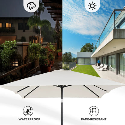 GRANDPATIO 10 × 6.5ft Rectangle Patio Umbrella with Crank & Tilt