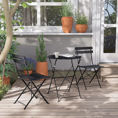 GRAND PATIO Outdoor Premium Steel 3-Piece Foldable Patio Sets