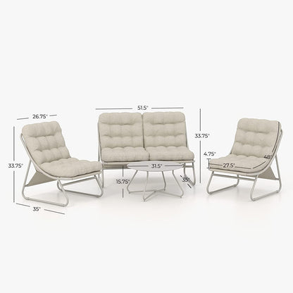 4-Piece Conversation Set  with Removable Cushion