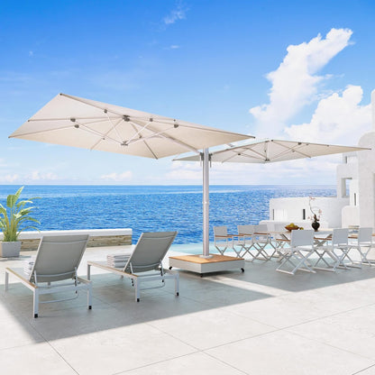 10x10 FT Large Double-Sided Patio Umbrella with Base, with Umbrella Cover