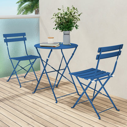 GRAND PATIO Outdoor Premium Steel 3-Piece Foldable Patio Sets