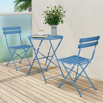 GRAND PATIO Outdoor Premium Steel 3-Piece Foldable Patio Sets