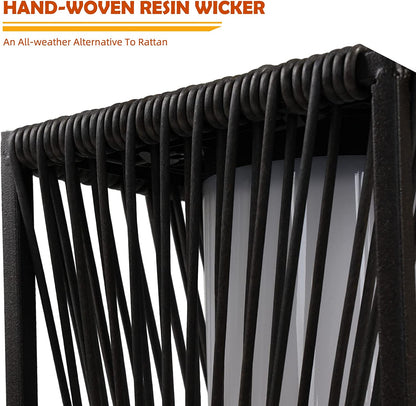 Outdoor Solar Floor Lamp Resin Wicker Solar Light Outdoor Waterproof for Yard, Garden, Pathway, Deck-Baffin, Dazzle Dance