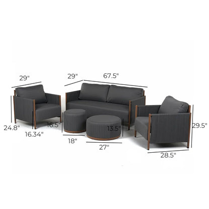 Baltzer Rope 4 - Person Seating Group with Cushions