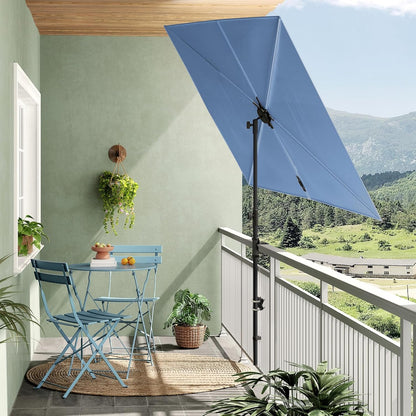 JENA 6x4 FT Rectangular Flat Patio Market Umbrella