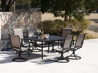 GRAND PATIO Outdoor Swivel Rocking Patio Dining Chairs Set