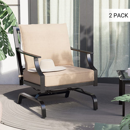 GRAND PATIO Outdoor Patio Seating Chair Metal Set of 2