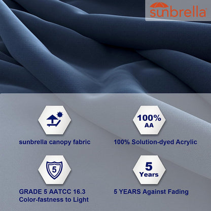 FT Deluxe NAPOLI SUNBRELLA Cantilever Umbrella with Umbrella Cover