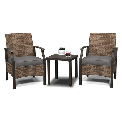 Outdoor Furniture Sets Weather Resistant Wicker Outdoor Patio Chairs with Ottomans and Coffee Tables for Balcony Backyard Garden Poolside