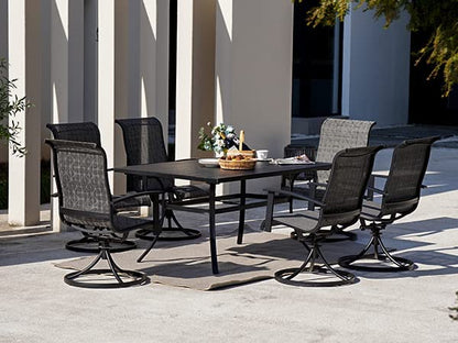 GRAND PATIO Outdoor Swivel Rocking Patio Dining Chairs Set