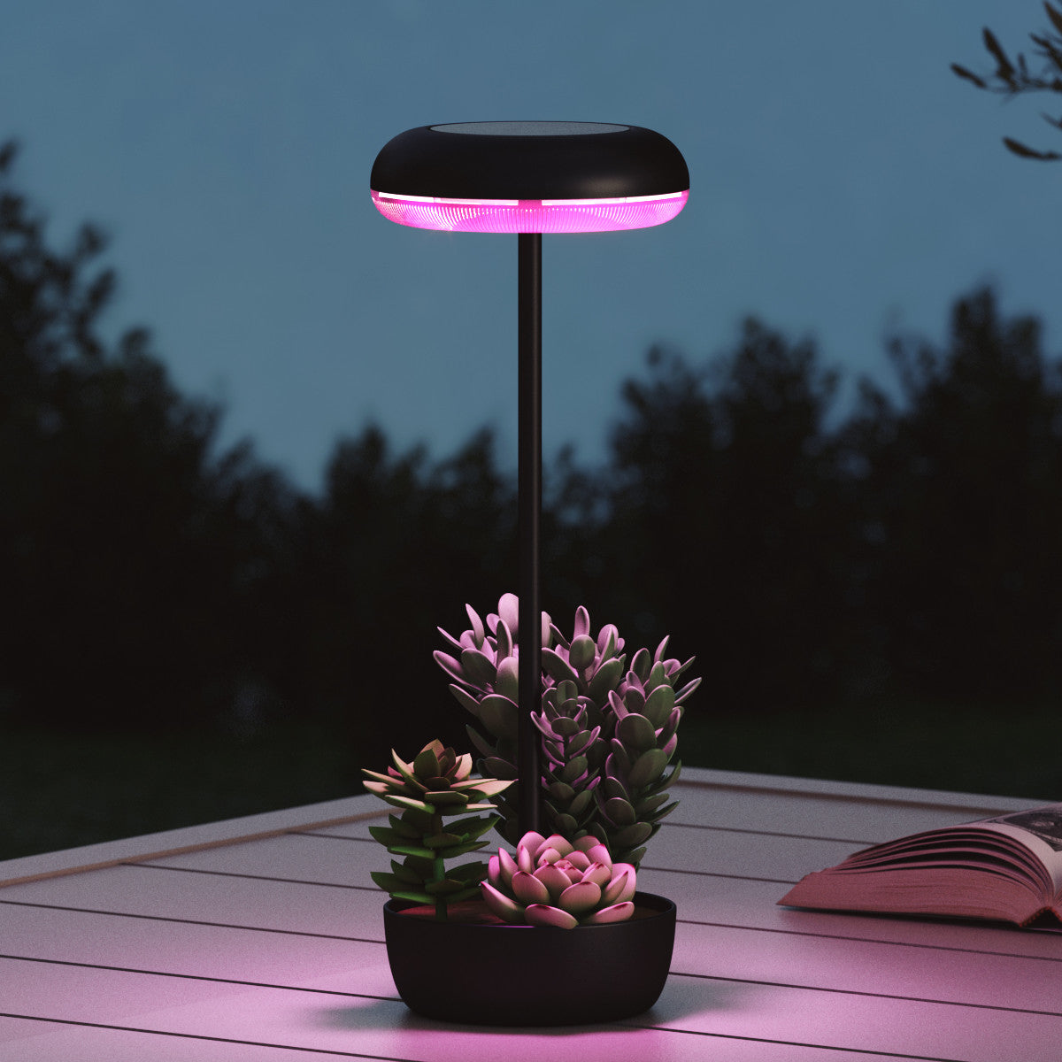 Outdoor Table Lamp Solar Table Lamp with USB-Type C