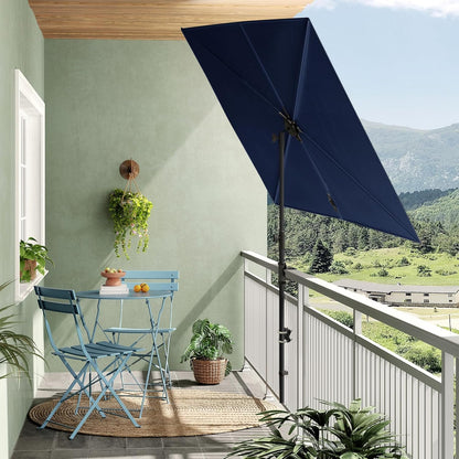 JENA 6x4 FT Rectangular Flat Patio Market Umbrella