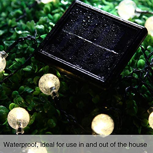 Solar String Lights Outdoor, 30 LED 13ft Solar Powered Crystal Ball Outside Fairy Lighting