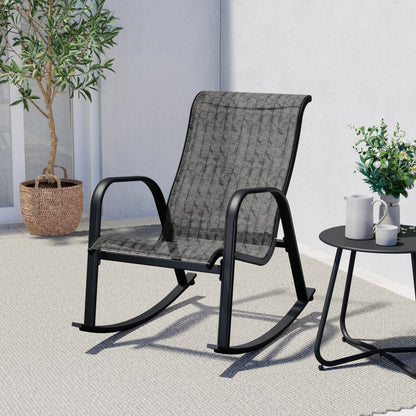 GRAND PATIO Outdoor Mesh Sling Patio Rocking Chairs for Porch, Garden, Patio