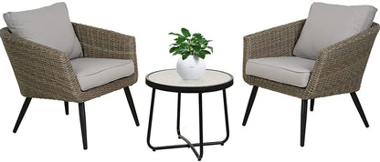 Piece Patio Bistro Set with 2 Chairs and 1 Coffee Table