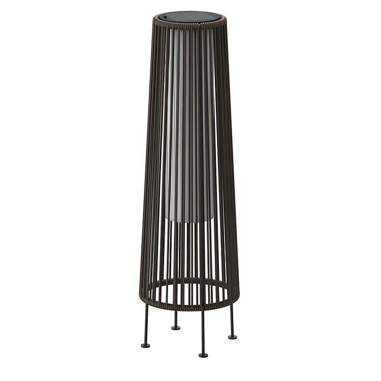 2PCS GORDES Solar-powered Woven Wicker Floor Lamp