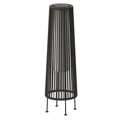2PCS GORDES Solar-powered Woven Wicker Floor Lamp
