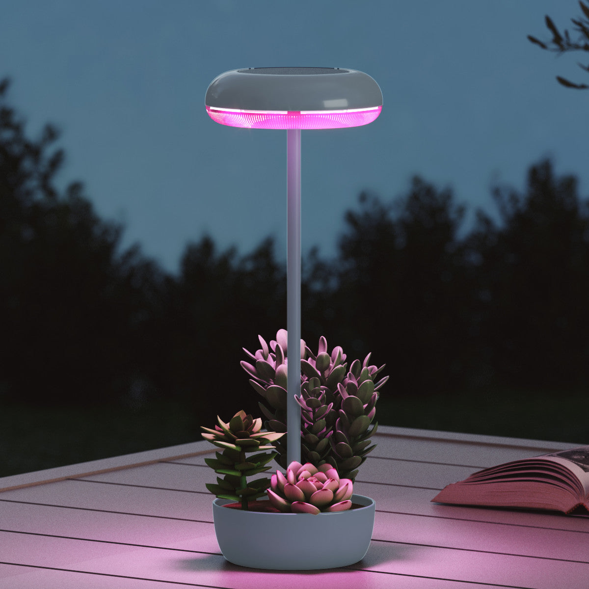 Outdoor Table Lamp Solar Table Lamp with USB-Type C