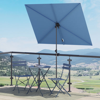 JENA 6x4 FT Rectangular Flat Patio Market Umbrella