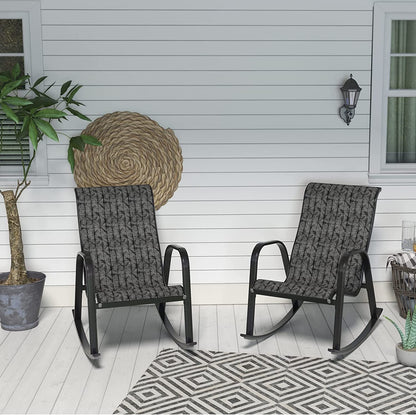GRAND PATIO Outdoor Mesh Sling Patio Rocking Chairs for Porch, Garden, Patio