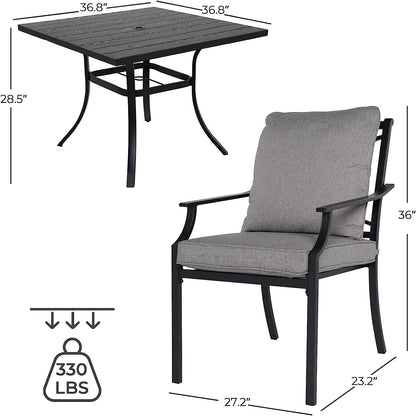 Outdoor Dining Set, Patio Dining Set Metal Patio Garden Set for Backyard,Patio