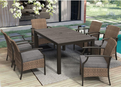 Outdoor Dinning Sets, Traditional Weather-Resistant Wicker Patio Furniture Sets