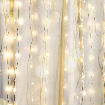 Curtain String Lights 300LED with 8 Modes USB Powered Fairy Lights Christmas Lights for Bedroom Home Décor