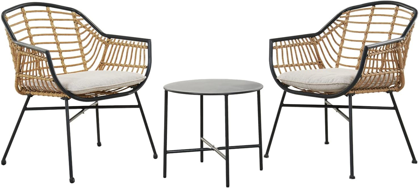 Outdoor Wicker Patio Conversation Set Boho Seating Chat Set
