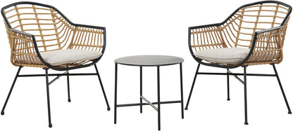 Outdoor Wicker Patio Conversation Set Boho Seating Chat Set