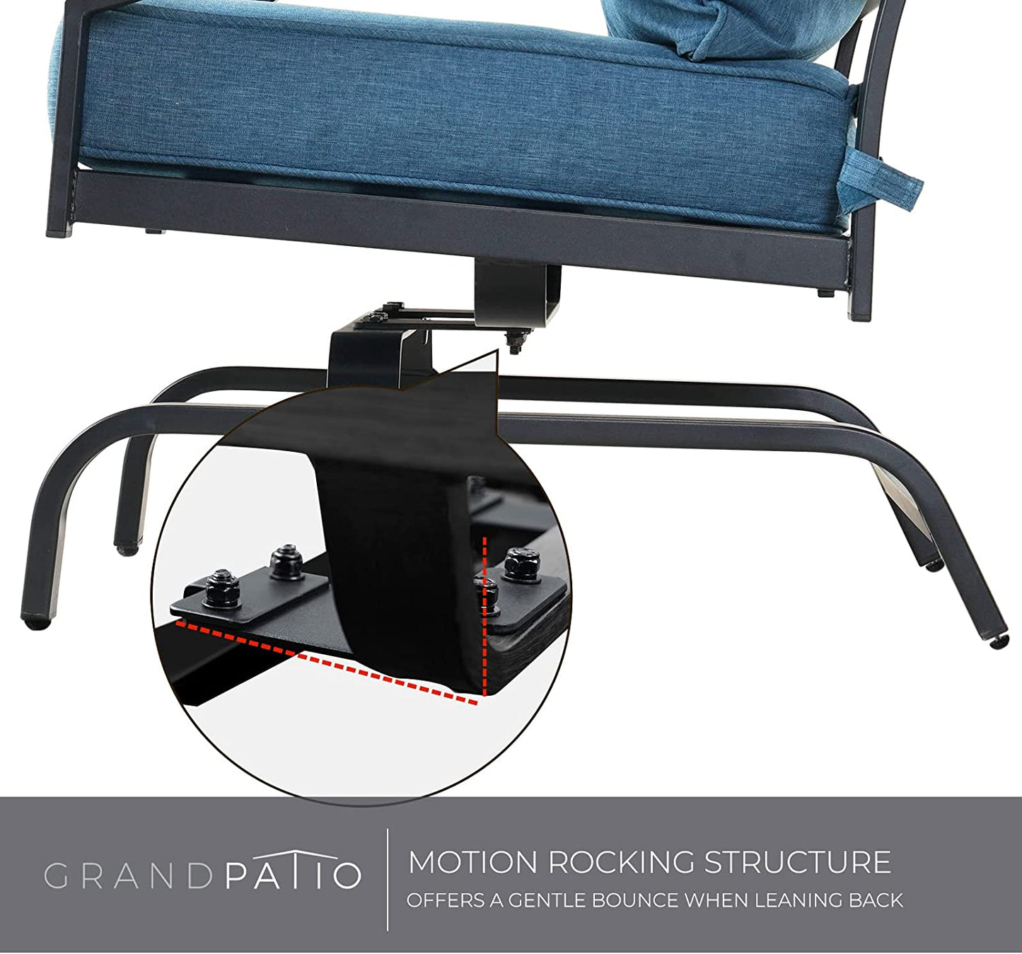 GRAND PATIO Outdoor Patio Seating Chair Metal Set of 2