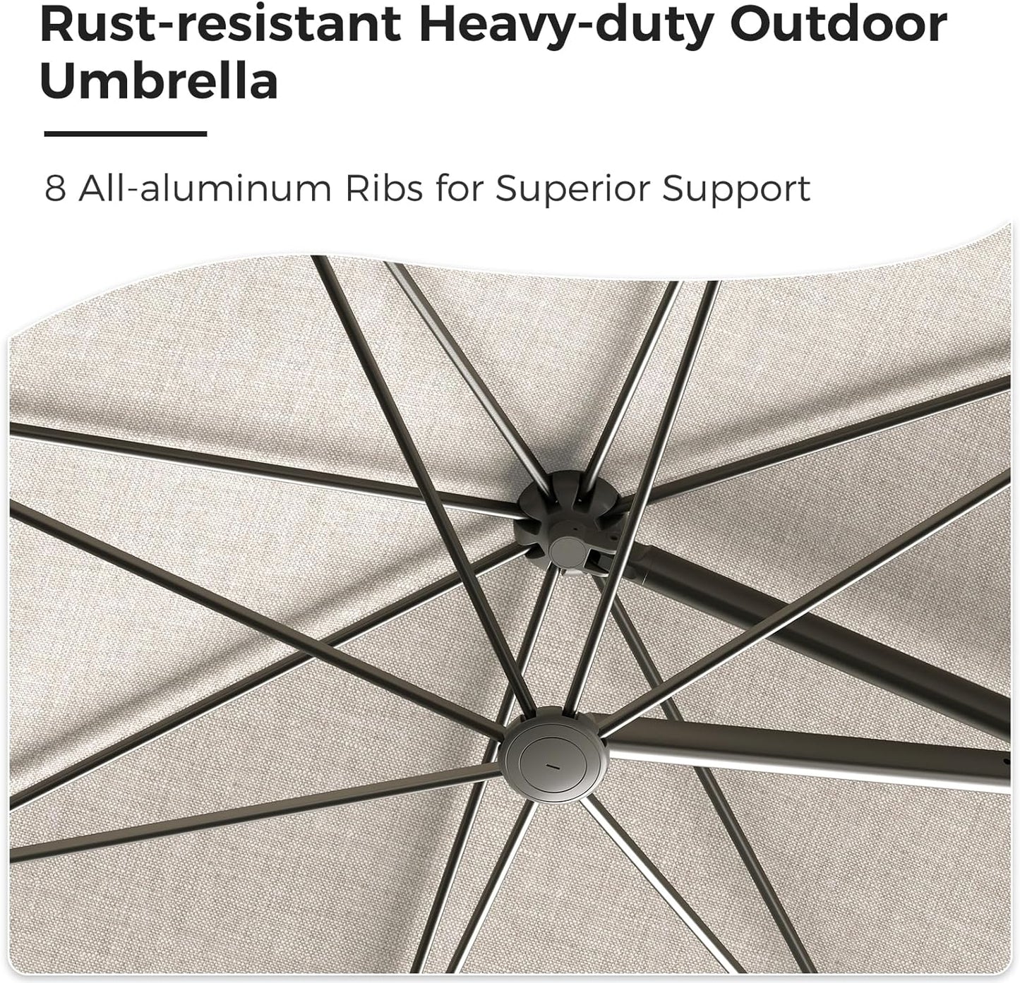 Large Double-Sided Patio Umbrella with Base 10x10 FT with Umbrella Cover