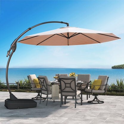 FT Deluxe NAPOLI SUNBRELLA Cantilever Umbrella with Umbrella Cover