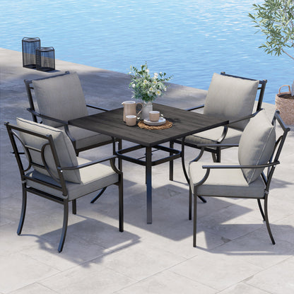 Outdoor Dining Set, Patio Dining Set Metal Patio Garden Set for Backyard,Patio