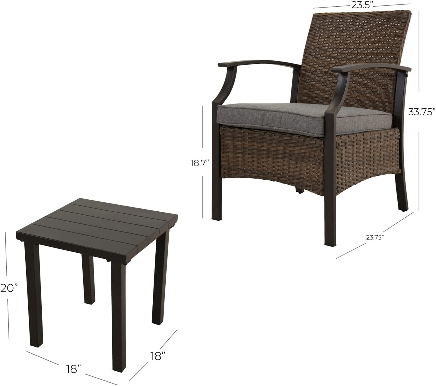 Outdoor Furniture Sets Weather Resistant Wicker Outdoor Patio Chairs with Ottomans and Coffee Tables for Balcony Backyard Garden Poolside