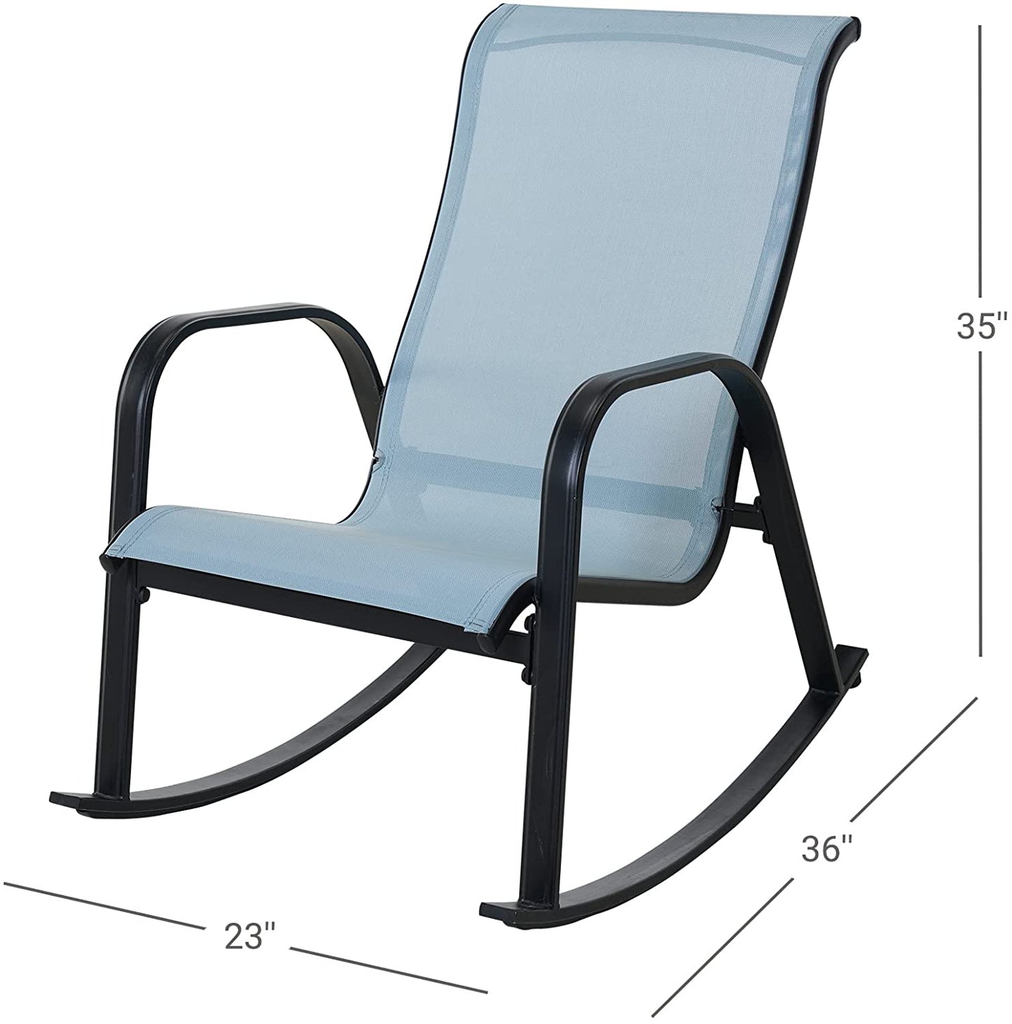 GRAND PATIO Outdoor Mesh Sling Patio Rocking Chairs for Porch, Garden, Patio