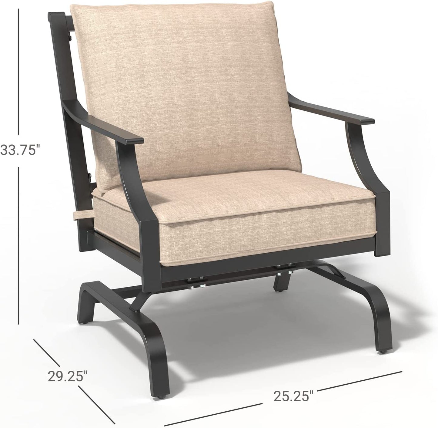 GRAND PATIO Outdoor Patio Seating Chair Metal Set of 2