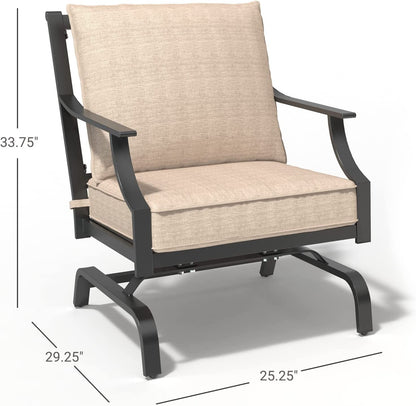 GRAND PATIO Outdoor Patio Seating Chair Metal Set of 2