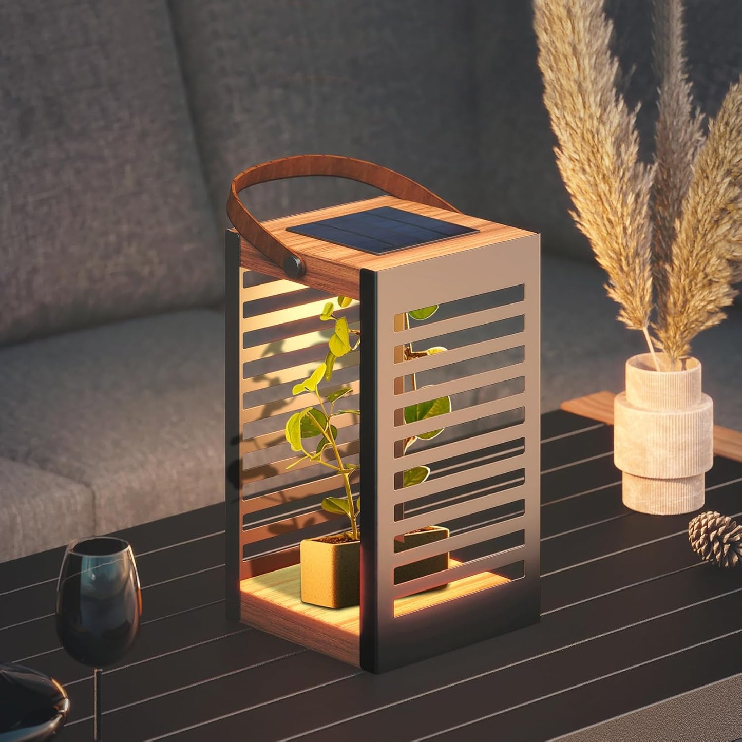 '' Solar Powered Outdoor Floor Lamp