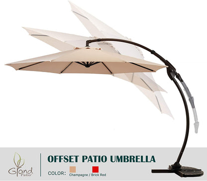 Napoli 11 FT Cantilever Offset Umbrella with 360° Rotation