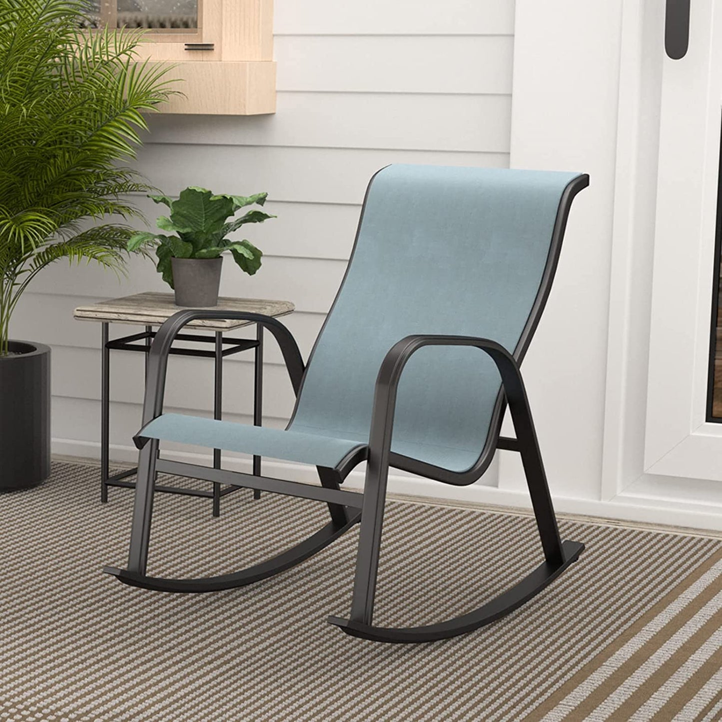 GRAND PATIO Outdoor Mesh Sling Patio Rocking Chairs for Porch, Garden, Patio