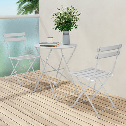 GRAND PATIO Outdoor Premium Steel 3-Piece Foldable Patio Sets